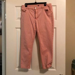 Skinny Pink Ankle Jeans